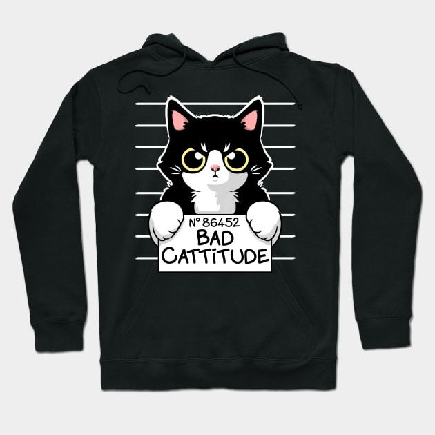 Bad cattitude prisoner cat Hoodie by NemiMakeit